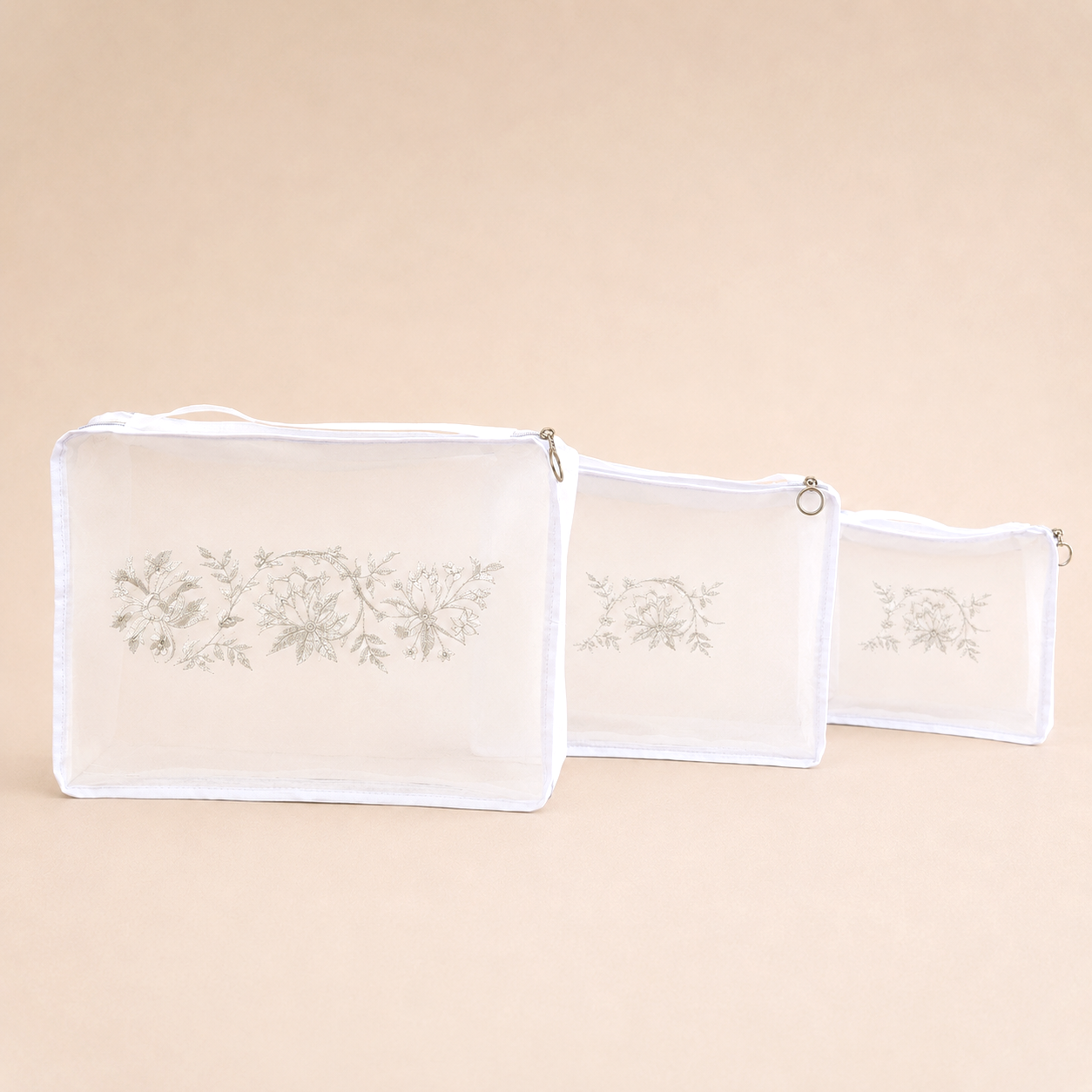 SET X3 ORGANIZADORES ENREDADERA DE CAMELIAS PLATA