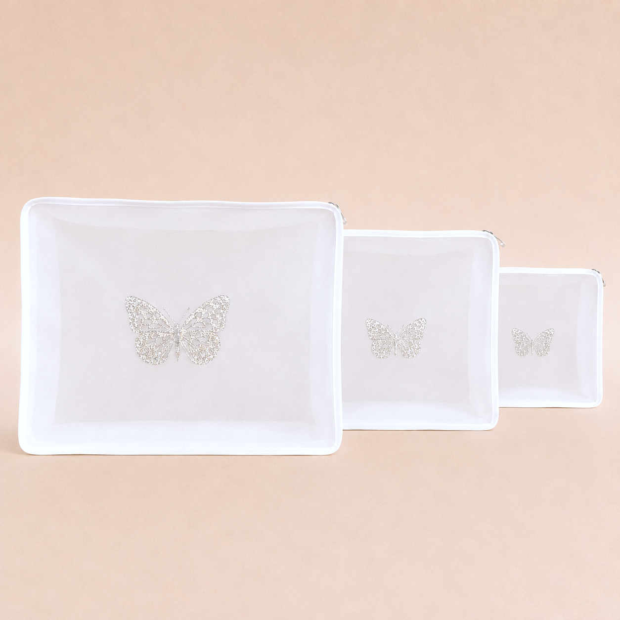 SET X3 ORGANIZADORES MARIPOSA PLATA