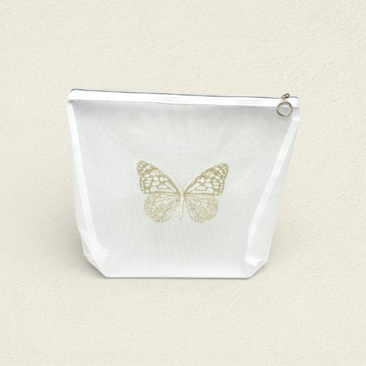 SET X 2 COSMETIQUERAS MARIPOSA PLATA