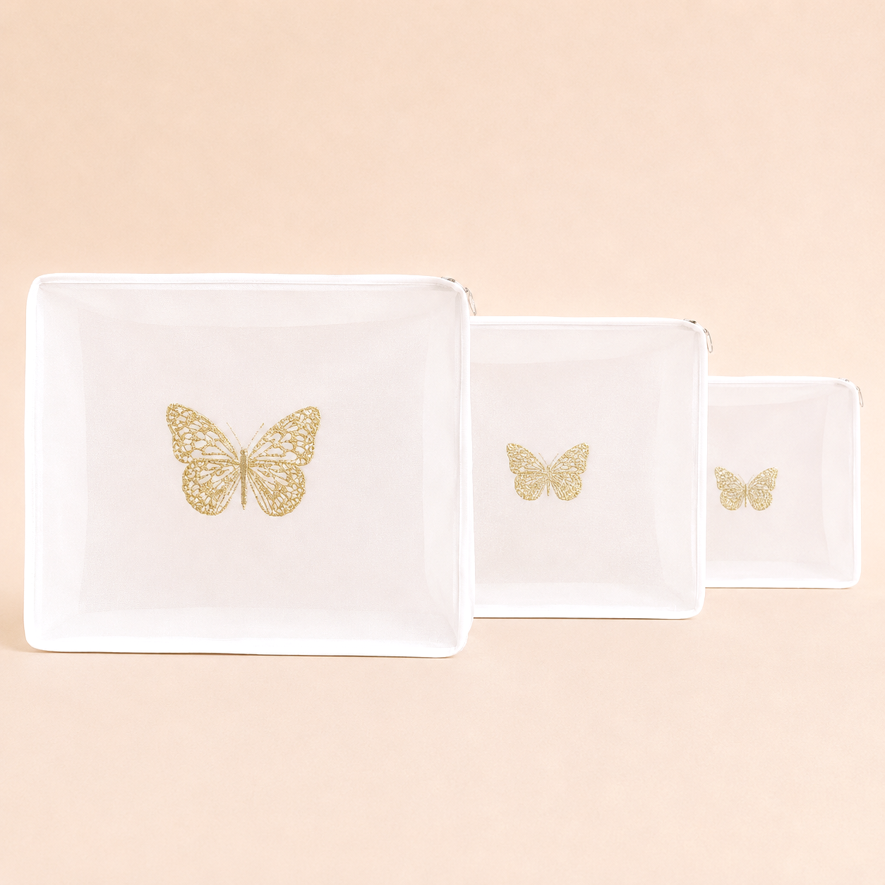 SET X3 ORGANIZADORES MARIPOSA DORADA