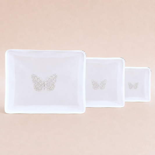 SET X3 ORGANIZADORES MARIPOSA PLATA