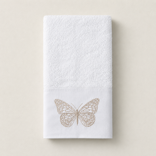 TOALLA MARIPOSA PLATEADA