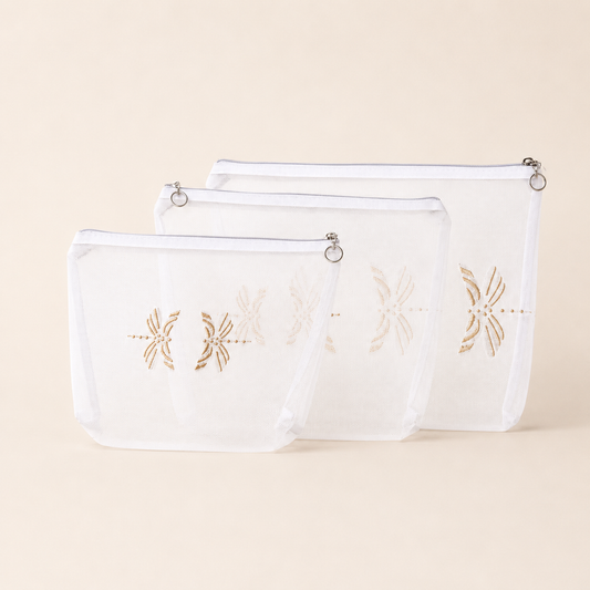 SET X 3 COSMETIQUERAS LIBÉLULA DORADA ENCONTRADA