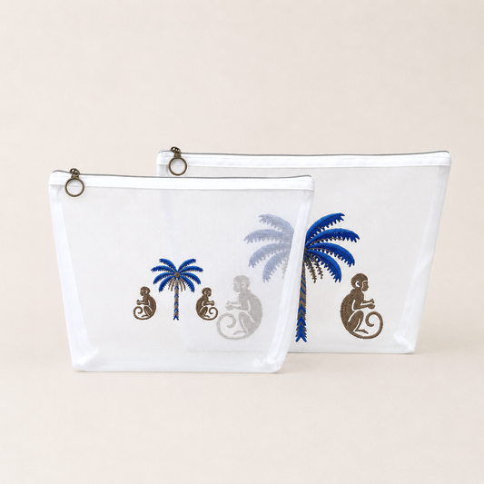 SET X 2 COSMETIQUERAS PALMERA MONOS