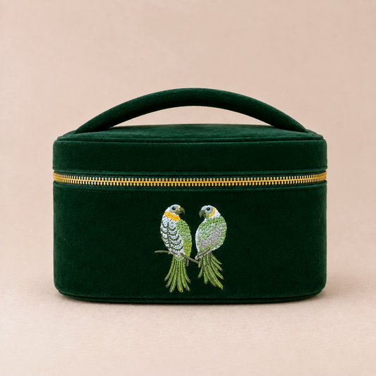 BAÚL LOROS VERDE ESMERALDA