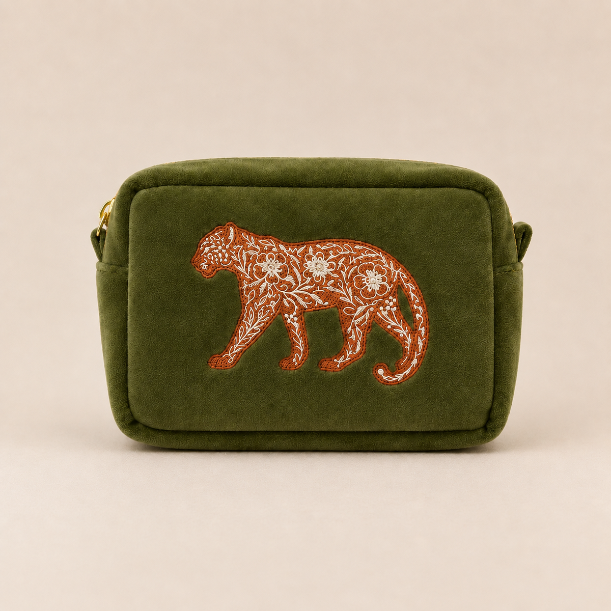 NECESER MEDIANO JAGUAR FLORES VERDE OLIVA