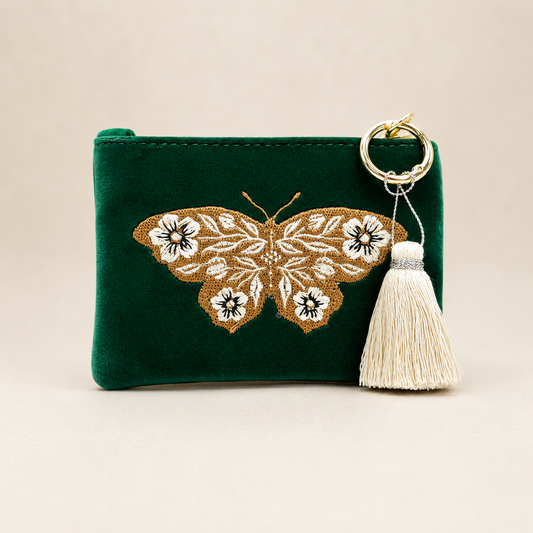 MONEDERO MARIPOSA FLORES