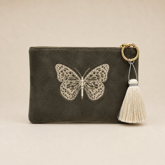 MONEDERO MARIPOSA PLATA