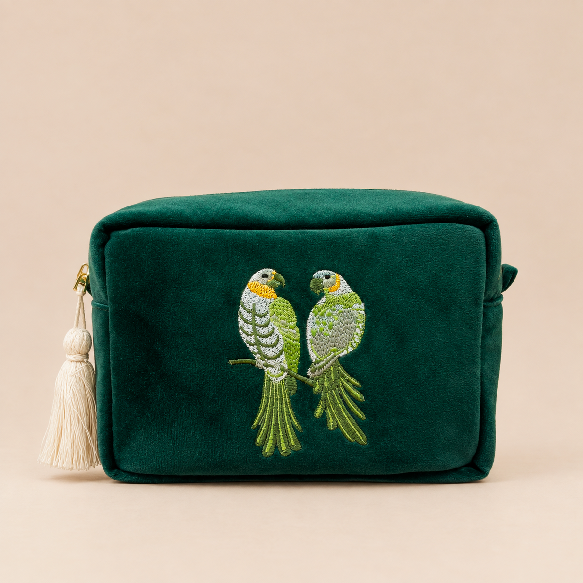 NECESER GRANDE LOROS VERDE ESMERALDA