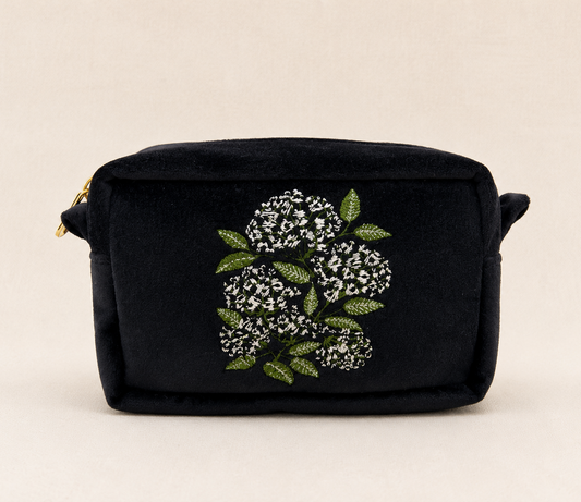 NECESER PETIT HORTENSIAS SOBRE NEGRO