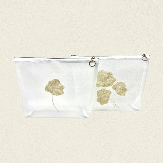 SET X 2 COSMETIQUERAS ORQUÍDEA DORADA
