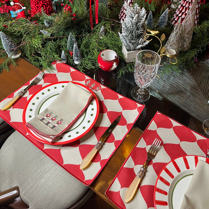 SET INDIVIDUALES SOLDADITOS DE NAVIDAD + SERVILLETAS SOLDADITOS ROJOS