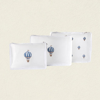 SET X3 ORGANIZADORES GLOBOS AZULES