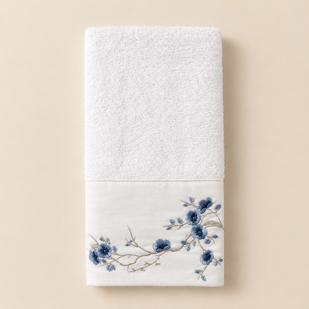 TOALLA FLOR DE CEREZO AZUL