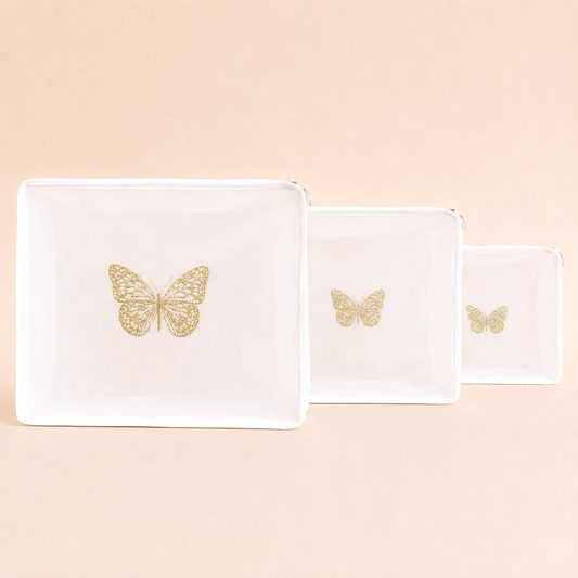 SET X3 ORGANIZADORES MARIPOSA DORADA