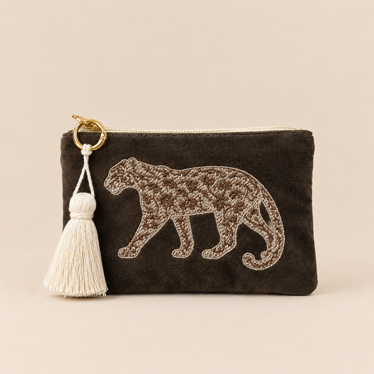 MONEDERO JAGUAR ORQUIDEAS CHOCOLATE